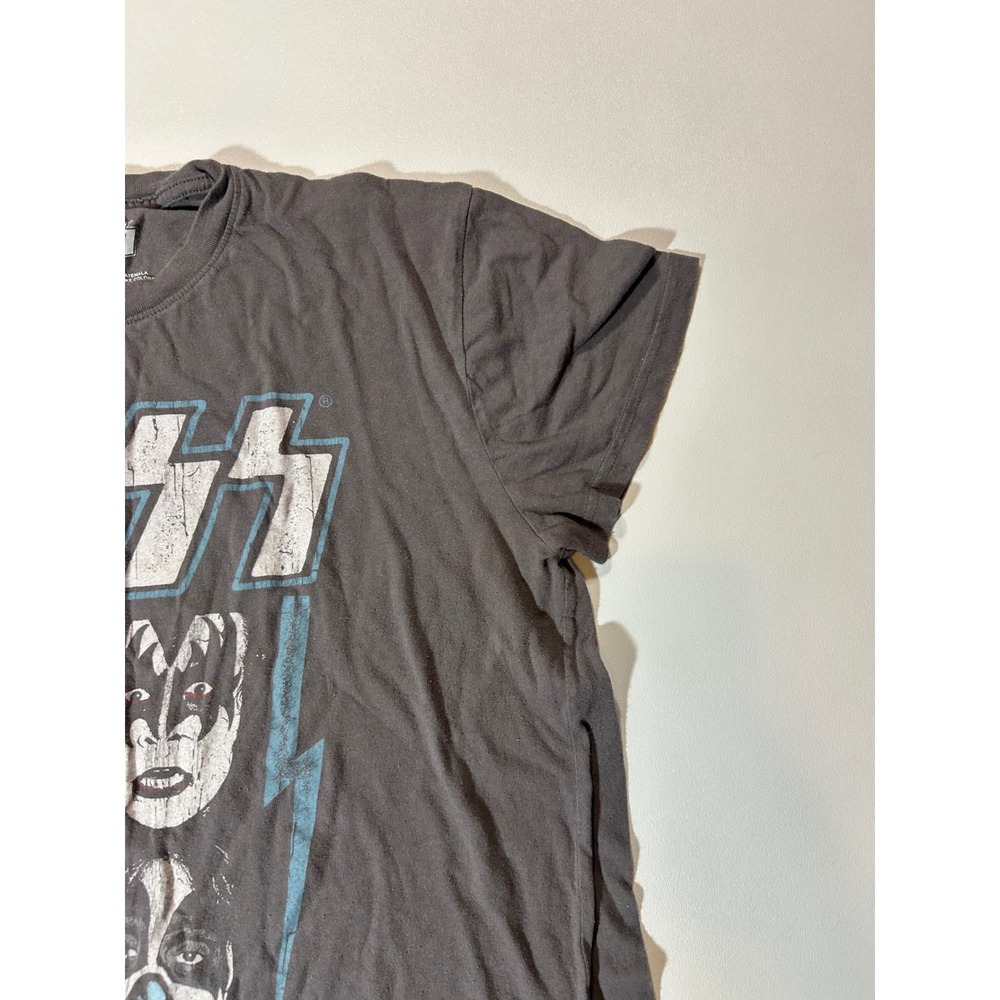 KISS Graphic T-Shirt Mens XXL Grey Good Distressed Band Tee Rock Roll - Picture 4 of 6
